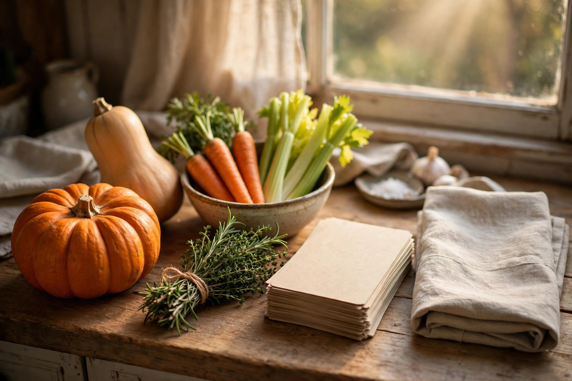 Kitchen counter organized for holiday cooking prep